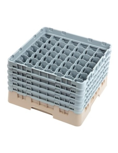 Casier à verres 49 compartiments Camrack Cambro beige hauteur max 257mm