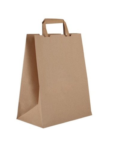 Grands sacs compostables en papier recyclé Vegware largeur 25 cm (x250)