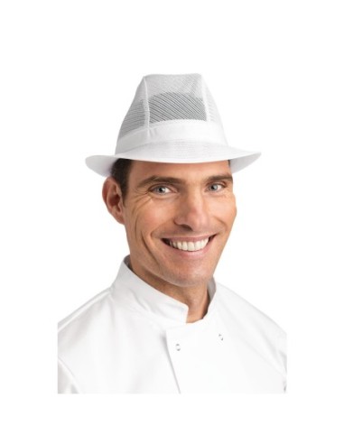 Chapeau Trilby blanc L