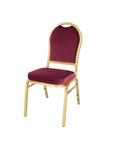 Chaises de banquet bordeaux Bolero Regal (lot de 4)