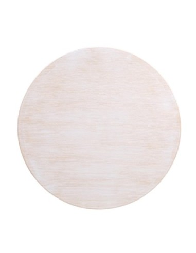 Plateau de table rond pré-percé blanc vintage Bolero 600mm