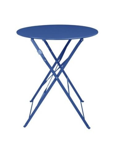 Table de terrasse ronde Bolero Perth bleu marine foncé