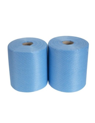 Rouleaux de chiffons de nettoyage antibactériens EcoTech Envirolite Super bleus (lot de 2 x 500)