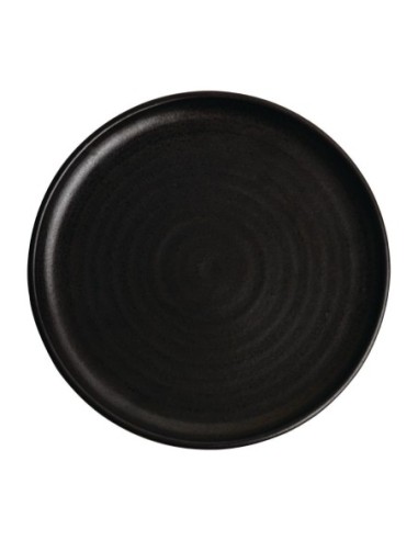 Assiettes plates noir mat  Olympia Canvas 26,5 cm  (Lot de 6)