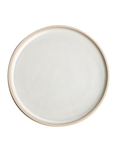 Assiettes plates bord droit blanc Murano Olympia Canvas 18 cm (Lot de 6)