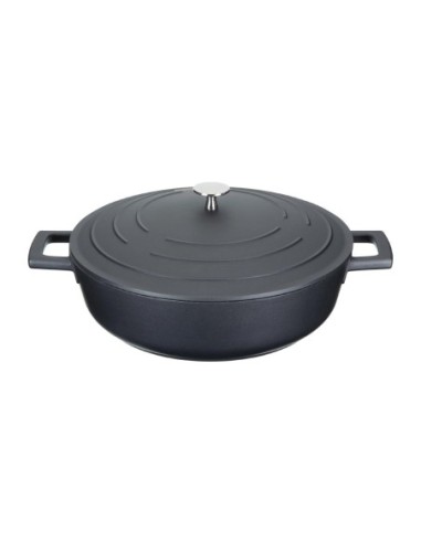 Cocotte peu profonde en fonte d'aluminium Masterclass 4L