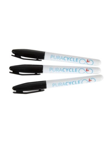 Marqueurs noirs alimentaires permanents Puracycle (Lot de 3)