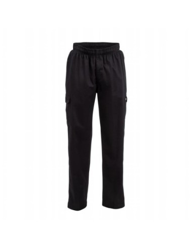 Pantalon de cuisine mixte Chef Works Slim Fit Cargo noir L