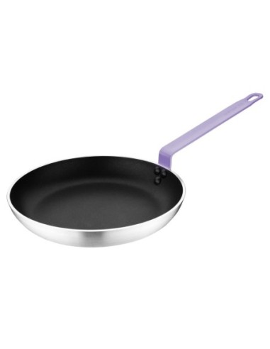 Poêle aluminium antiadhésive Teflon Platinum Plus Hygiplas avec manche violet 240mm