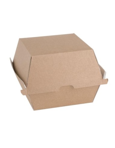 Grandes boîtes hamburger compostables kraft Fiesta Compostable 112mm (lot de 150)