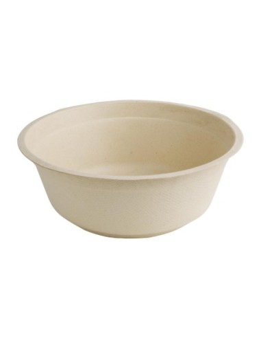 Bols ronds compostables en bagasse coloris naturel Fiesta Compostable 950ml (lot de 50)