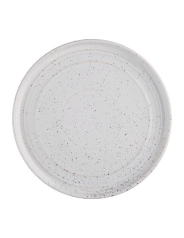 Assiettes plates rondes Olympia Cavolo blanc moucheté 220mm (lot de 6)