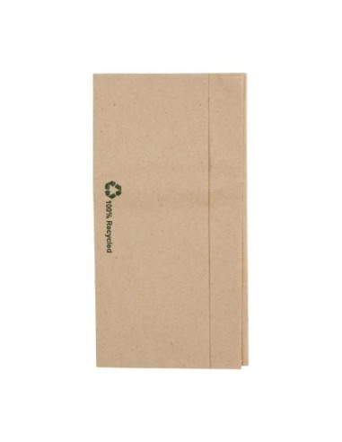 Serviettes kraft recyclées pliées Fiesta Recyclable 320x300mm (lot de 6000)