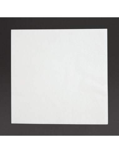 Serviettes cocktail 1 pli format 1/4 Fiesta Recyclable 300mm blanches (lot de 5000)