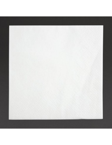 Serviettes cocktail 2 plis pliage 1/4 Fiesta Recyclable 240mm blanches (lot de 4000)