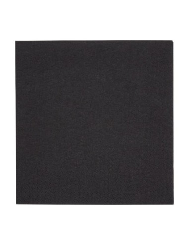 Serviettes cocktail 2 plis pliage 1/4 Fiesta Recyclable 240mm noires (lot de 4000)