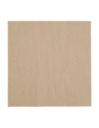 Serviettes snacking recyclées 2 plis pliage 1/4 Fiesta Recyclable 330mm kraft (lot de 2000)