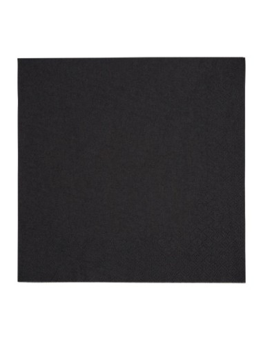 Serviettes dîner 3 plis format 1/4 Fiesta Recyclable 400mm noires (lot de 1000)