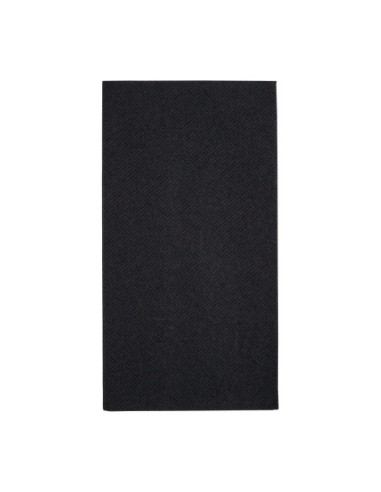 Serviettes de table Airlaid pliage en 8 Fiesta Recyclable Premium Tablin noires 40x40cm (lot de 500)