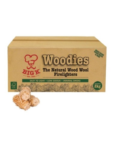 Allume-feu en laine de bois naturel Big K Woodies 2Kg