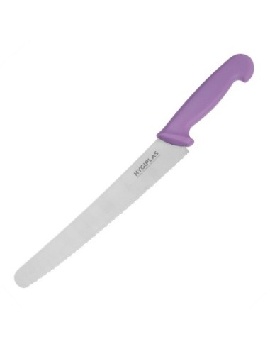 Couteau à pâtisserie denté Hygiplas violet 25cm