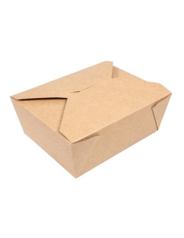 Boîtes alimentaires en carton compostable Vegware N°3 1800ml (lot de 180)