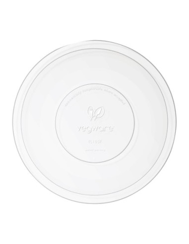 Couvercles plats compostables en PLA série 185 Vegware (lot de 300)