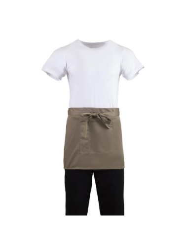 Tablier serveur court Whites marron clair