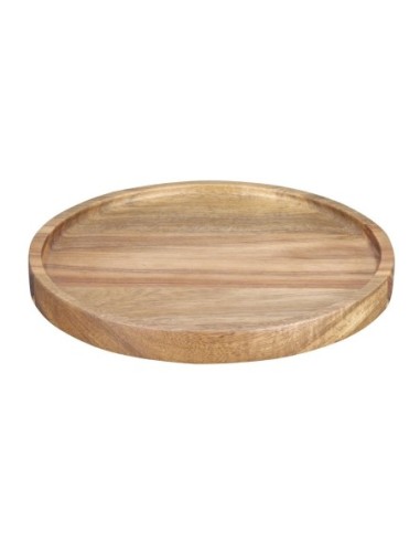 Assiette ronde en acacia Olympia 200mm 