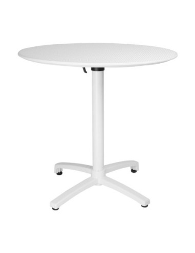 Table pliante en polypropylène Bolero 800mm blanche