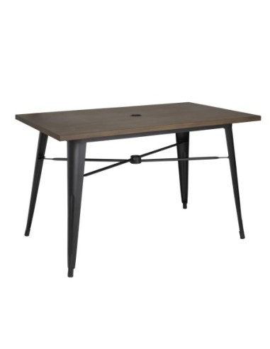 Table d'extérieur Bolero 120x76x75cm bois noir