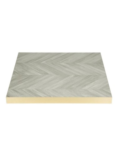 Plateau de table carré pré-percé Bolero Chevron 700mm