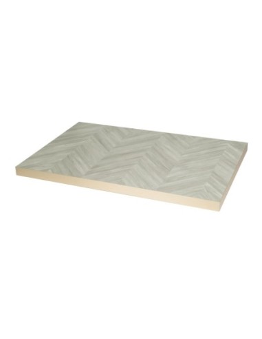 Plateau de table rectangulaire Bolero Chevron 1 100 mm x 700 mm