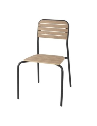 Chaises d'extérieur effet bois Bolero Santorini (lot de 4)