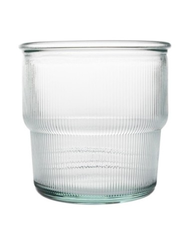 Gobelets rainurés empilables en verre recyclé Olympia 300ml (lot de 6)