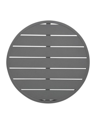 Plateau de table rond en aluminium Bolero gris foncé 580 mm