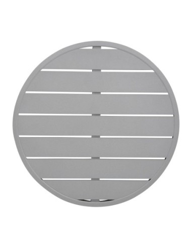 Plateau de table rond en aluminium Bolero gris clair 580 mm