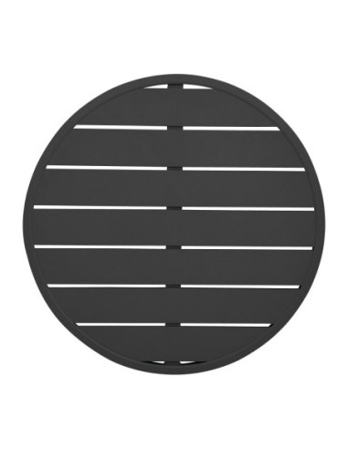 Plateau de table rond en aluminium Bolero noir 580 mm