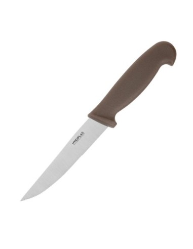 Couteau à tomate denté Hygiplas marron 10,5 cm