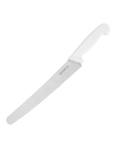 Couteau à pâtisserie denté Hygiplas blanc 250mm