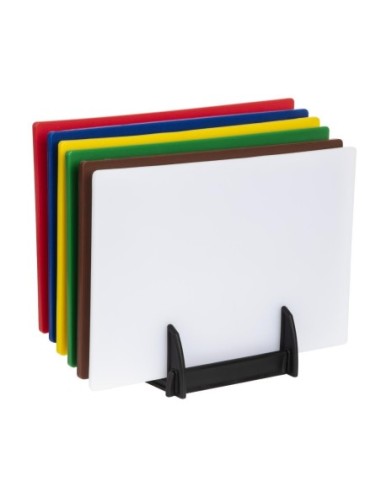 Lot de 6 planches à découper standard basse densité avec support et poster Hygiplas