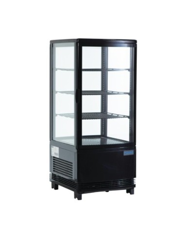 Vitrine réfrigérée positive noire Polar Série C 68L