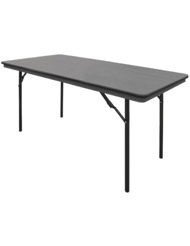 Table rectangulaire pliante grise en ABS Bolero 1520mm