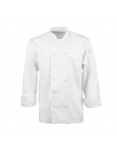 Veste de cuisine mixte blanche à manches longues Chef Works Calgary Cool Vent L