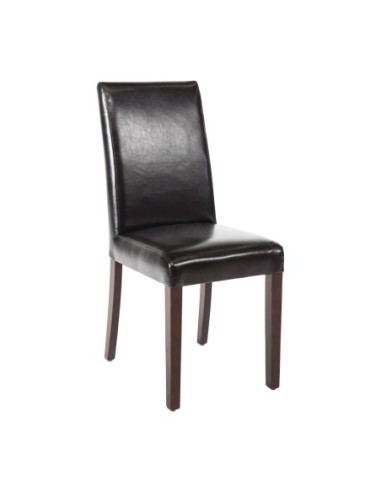 Chaises en simili cuir Bolero noires (Lot de 2)