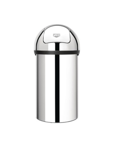 Poubelle à battant en inox Push Brabantia 60L