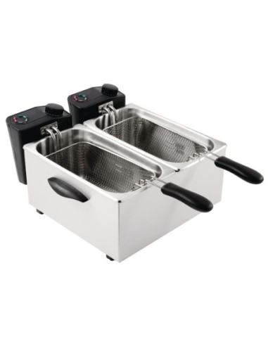 Friteuse de comptoir double Caterlite peu intensive 2x 3,5L