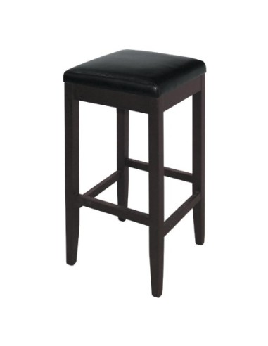 Tabourets de bar haut en simili cuir Bolero noirs (Lot de 2)