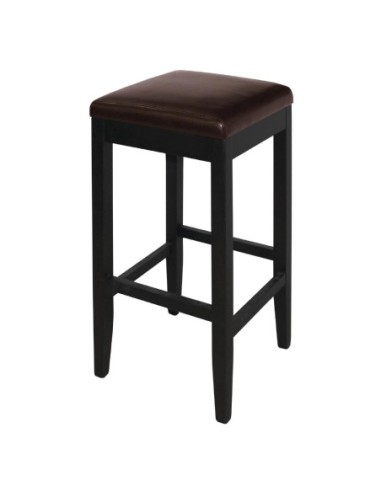 Tabourets de bar haut en simili cuir Bolero marron foncé (Lot de 2)