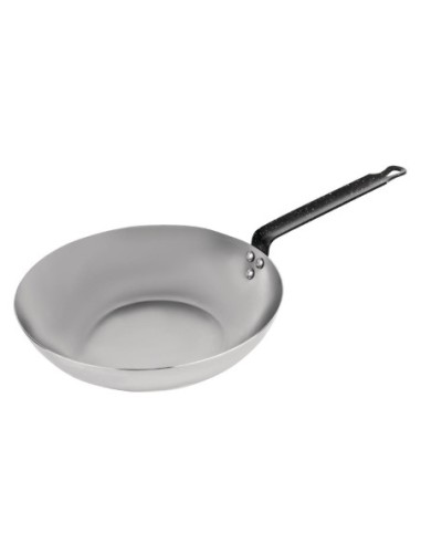 Wok en acier carbone Vogue 280mm